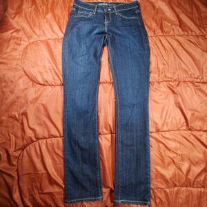 Agave Denim Athena Size 26 Made in USA Baby Blue Jeans Relaxed‎ Straight 26x32